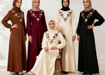 A Line Long Sleeve Gown